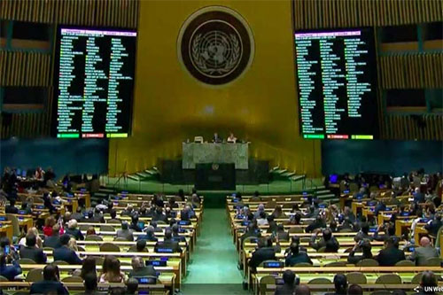 Asamblea General de la ONU aprueba resolución sobre Palestina Asamblea General de la ONU aprueba resolución sobre Palestina
